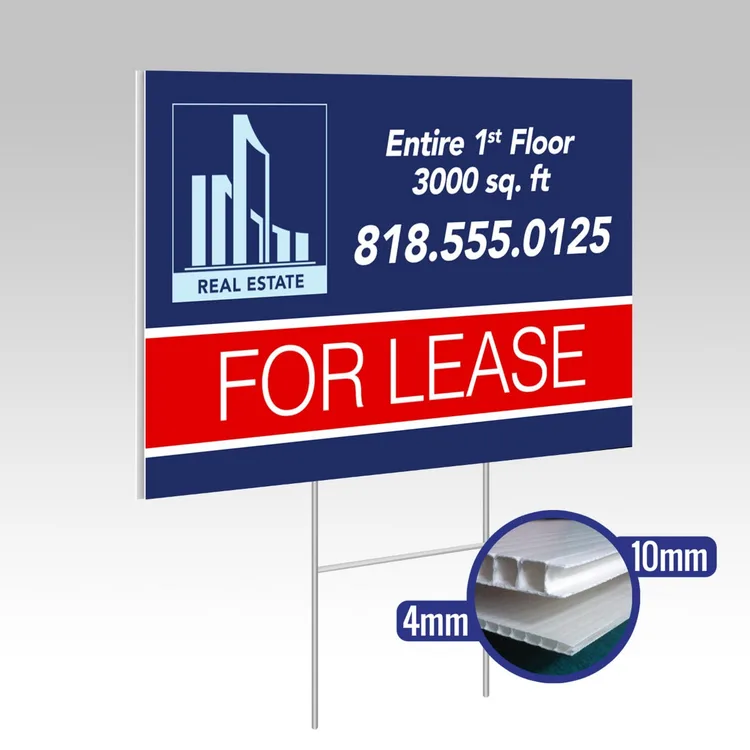 10mm Coroplast Signs — illustrative concept