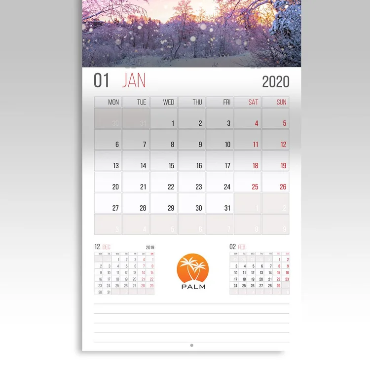 9x12 Calendars — illustrative concept