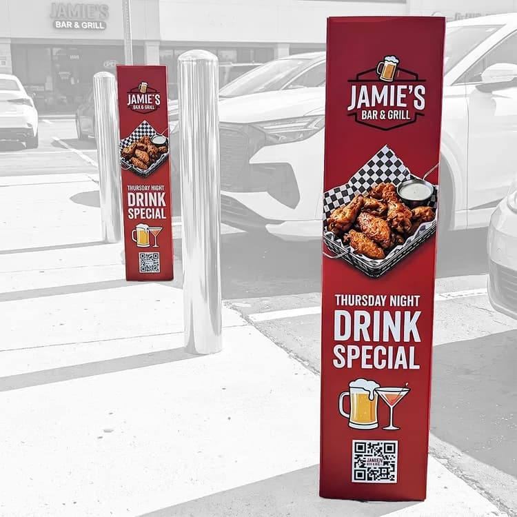 Bollard Signs — illustrative concept