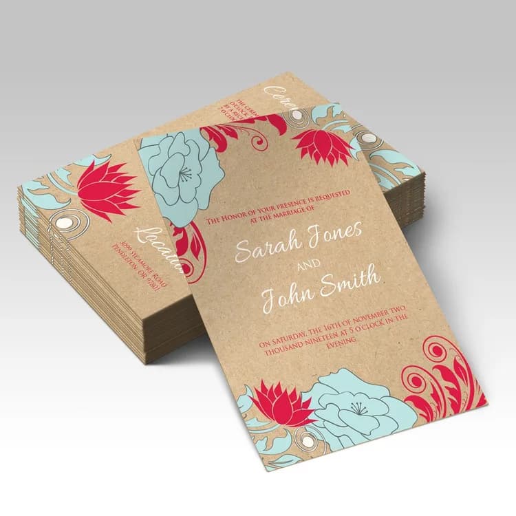Brown Kraft Announcement Cards — illustrative concept