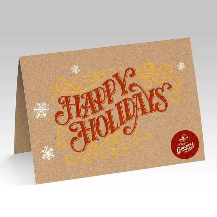 Brown Kraft Greeting Cards — product view 1