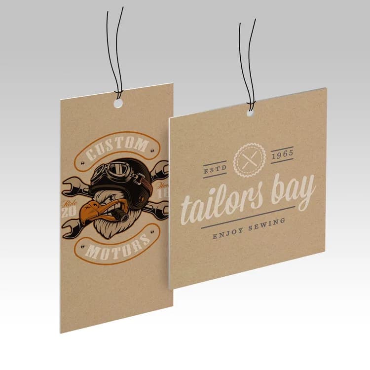 Brown Kraft Hang Tags — illustrative concept
