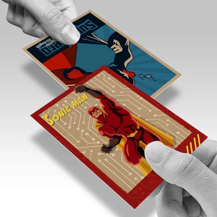 Brown Kraft Trading Cards — product view 1