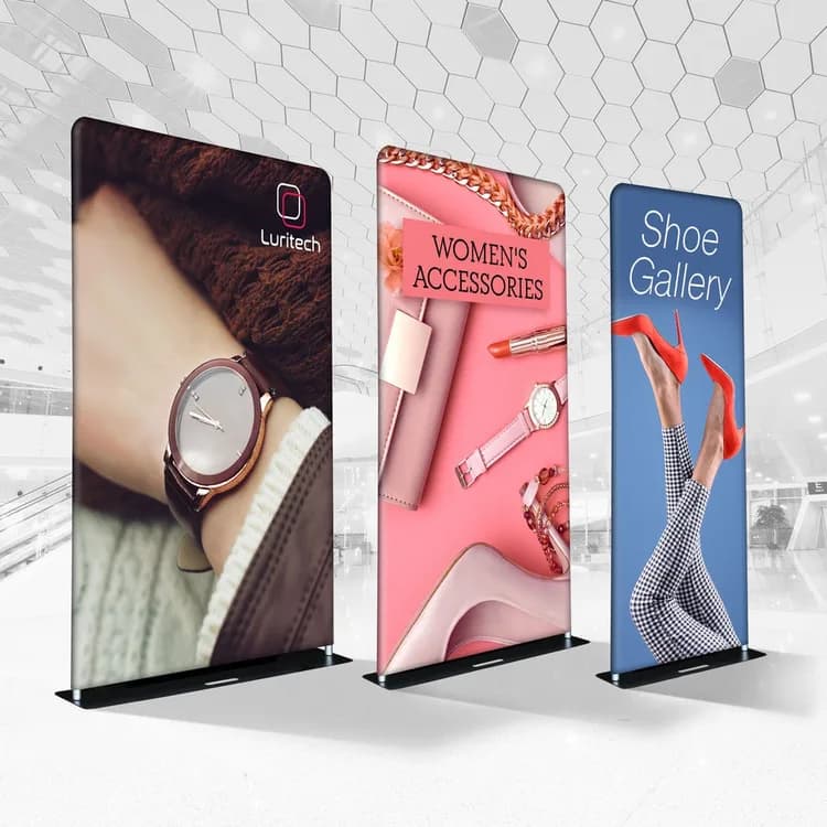 Fabric Tube Displays — illustrative concept