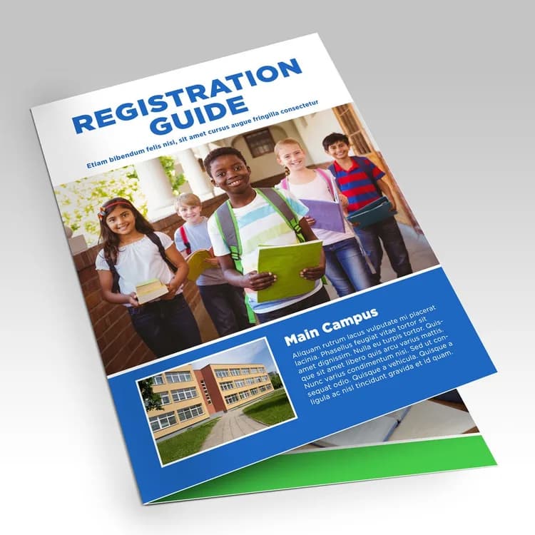 Half Fold Brochures — illustrative concept