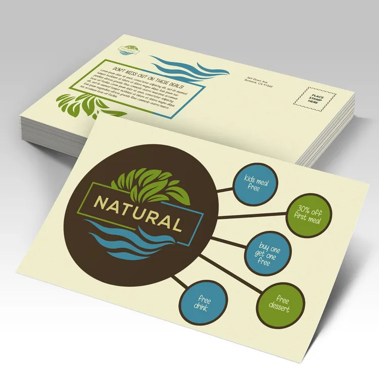 Natural Postcards — illustrative concept