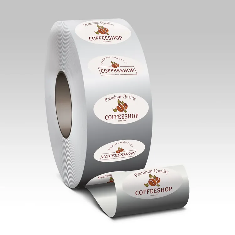 Oval Roll Labels — illustrative concept