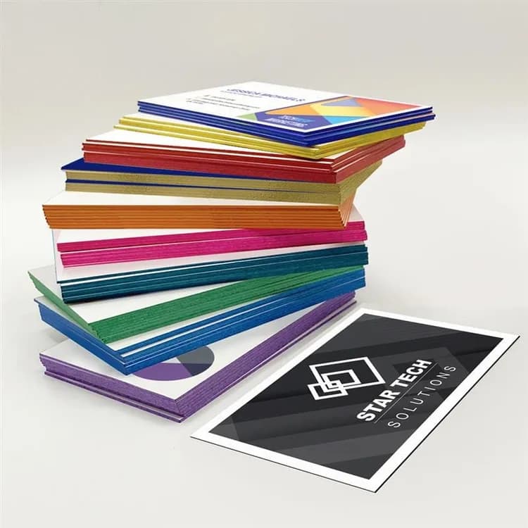 Painted Edge Business Cards — illustrative concept
