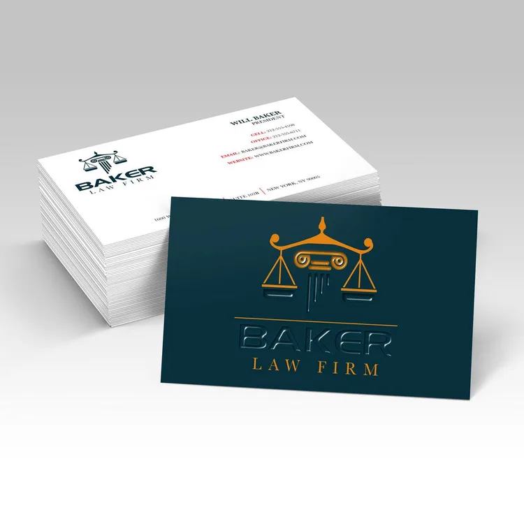 Raised Spot UV Business Cards — illustrative concept