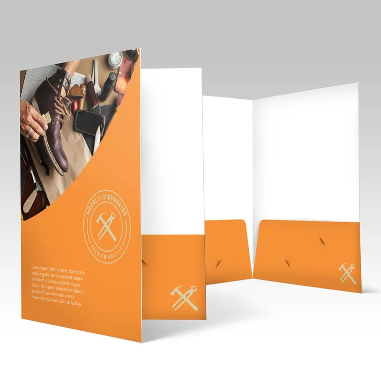 Suede Presentation Folder — illustrative concept