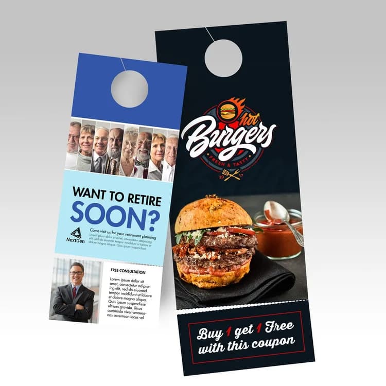 Tearoff Door Hangers — illustrative concept
