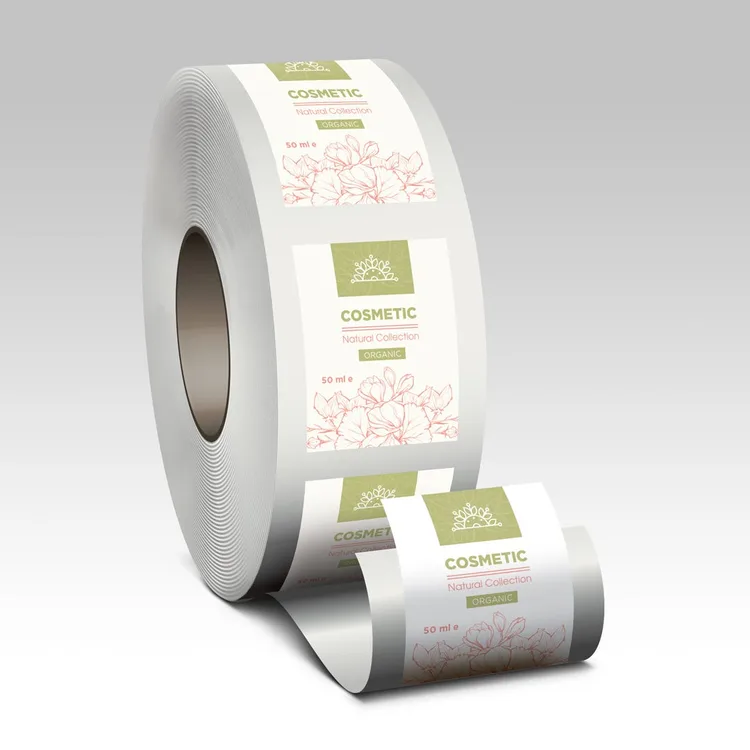 White BOPP Roll Labels — product view 1