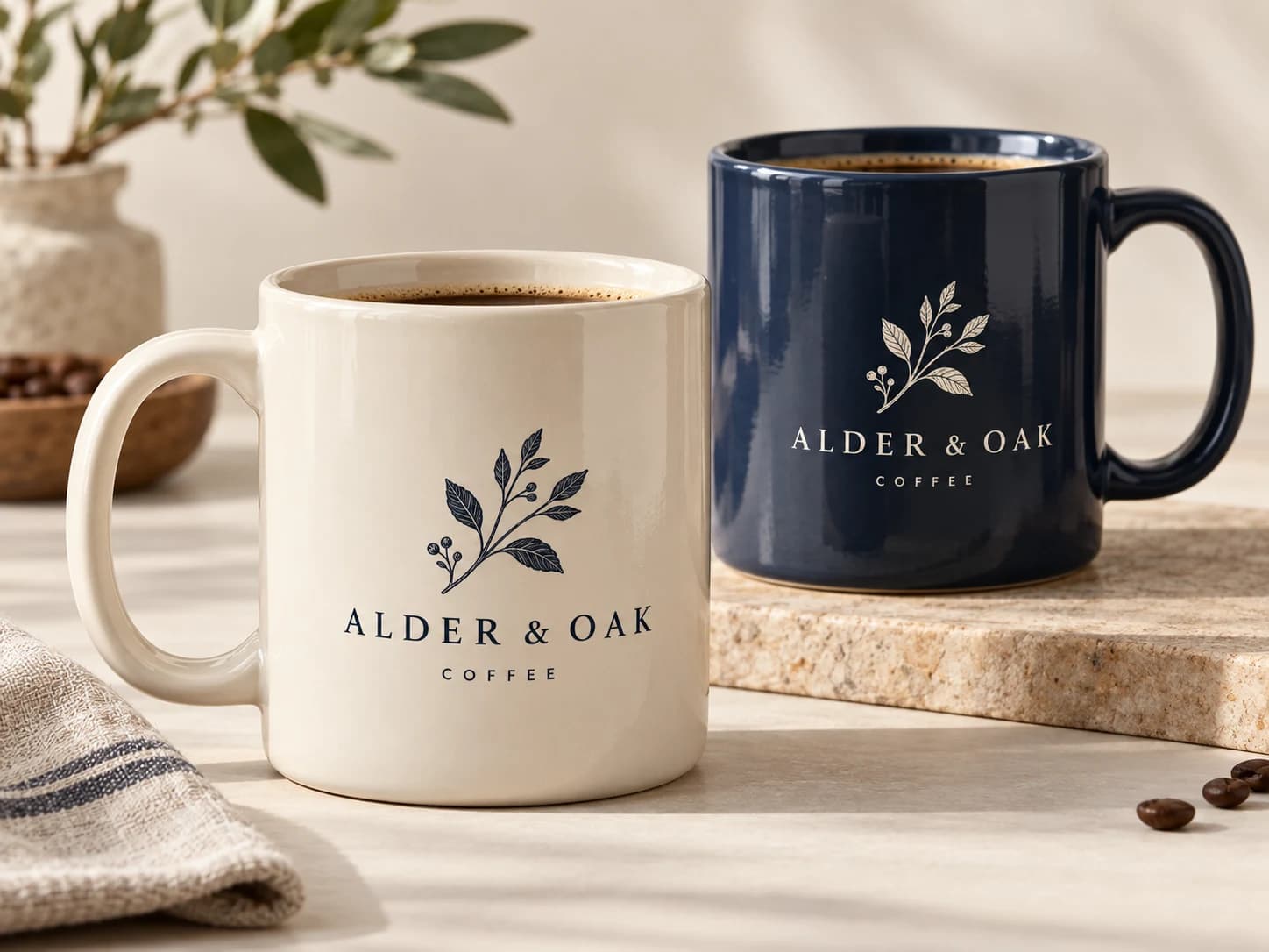 Custom Mugs illustrative print concept