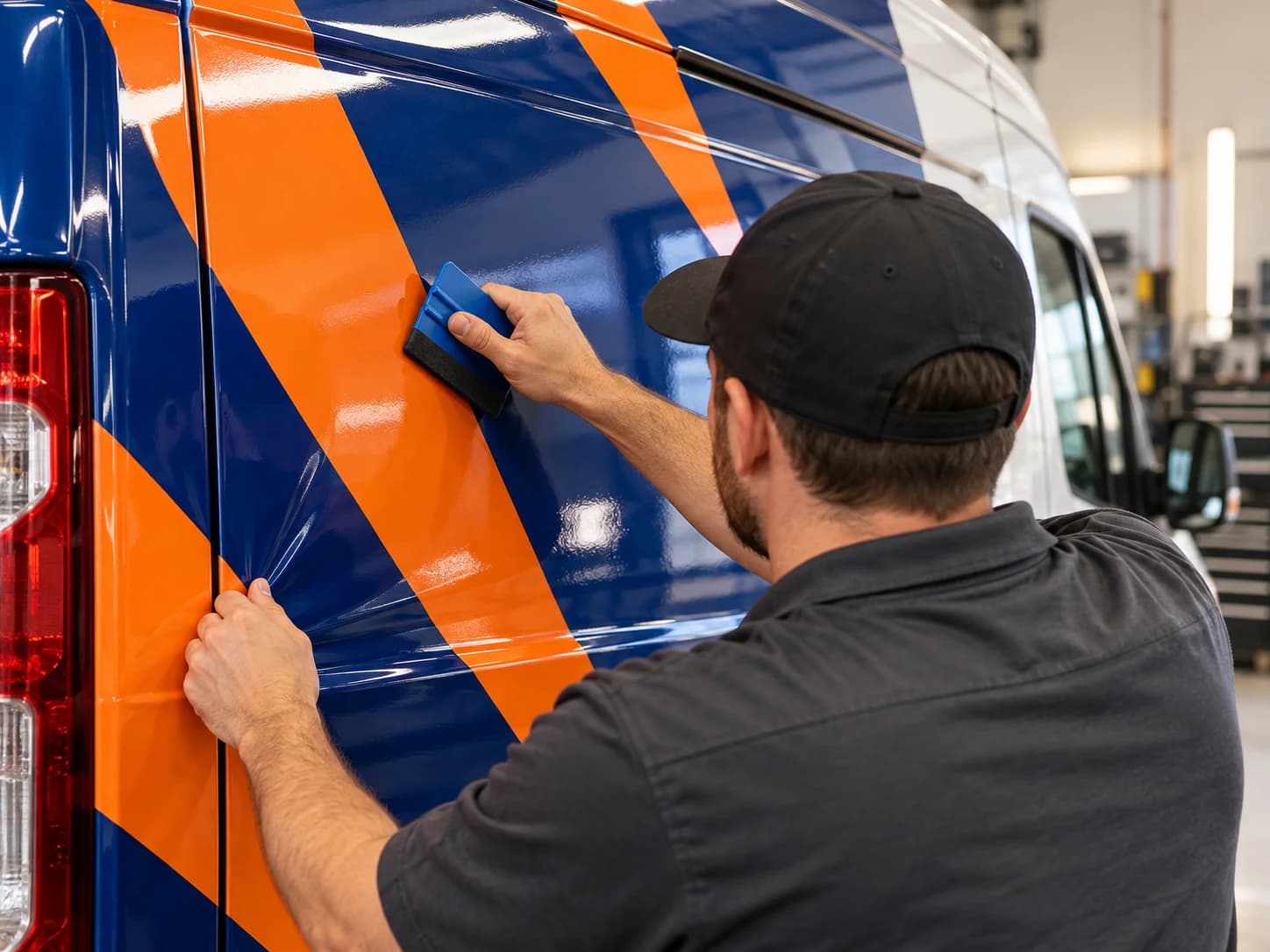Illustrative vinyl wrap installation detail