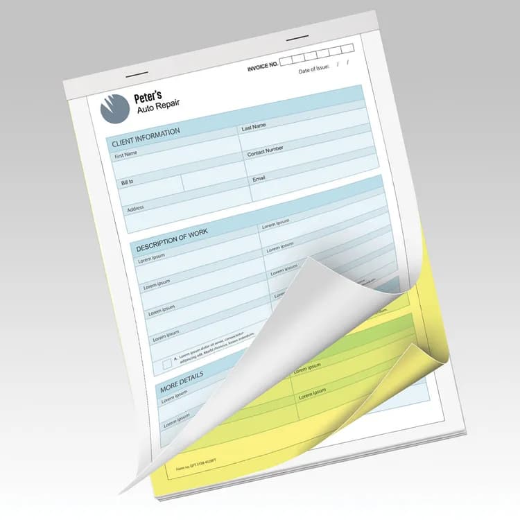 2-part NCR Form Pads w Wraparound Cover — product view 1