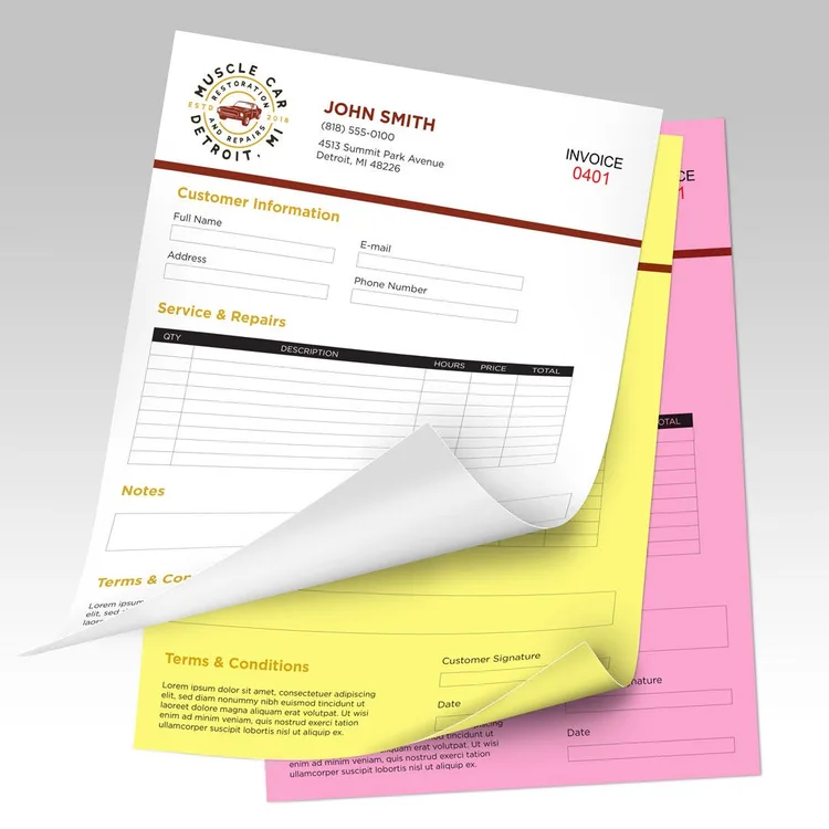 3-part NCR Forms w Variable Numbering — product view 1