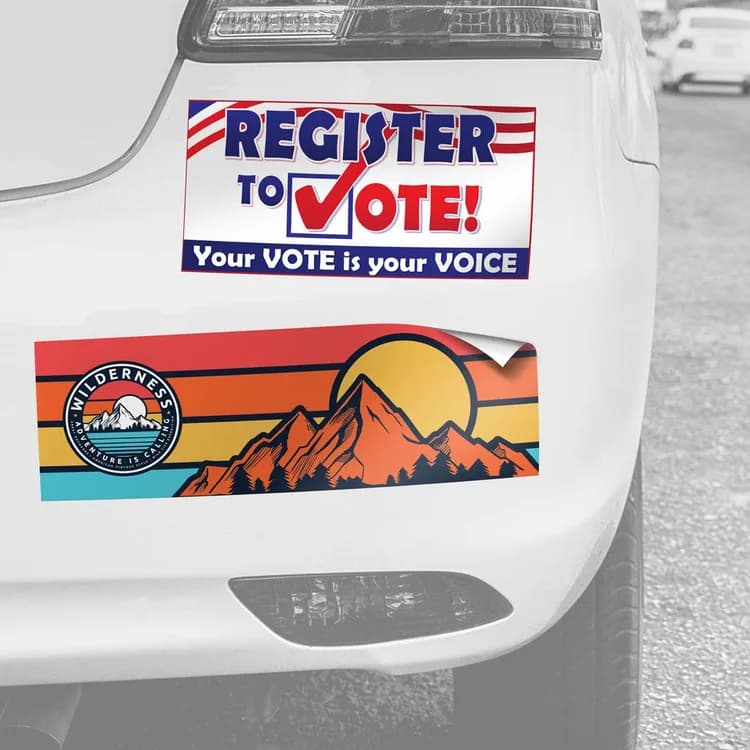 Adhesive Vinyl Bumper Sticker — product view 1