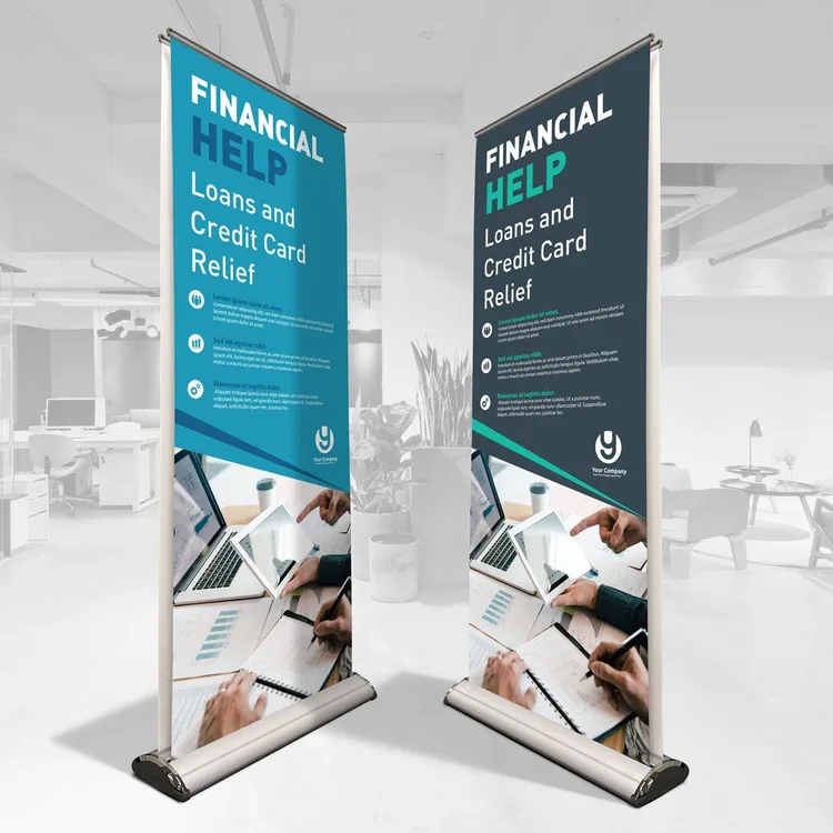 Deluxe Double-Sided Retractable Banner Stands — product view 1