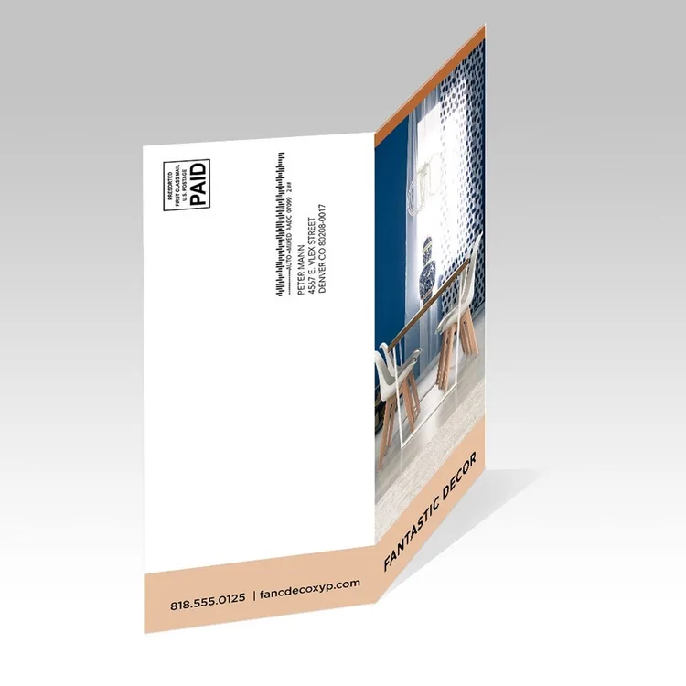 Direct Mail Half Fold Flyers and Brochures — product view 1