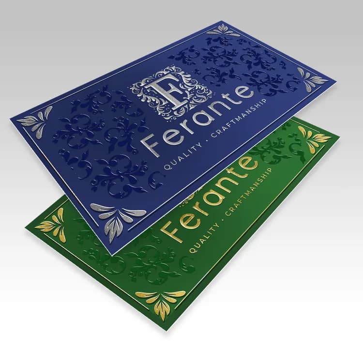 Dual Raised Business Cards — product view 1