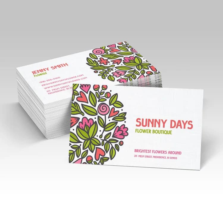 Linen Uncoated Business Cards — product view 1