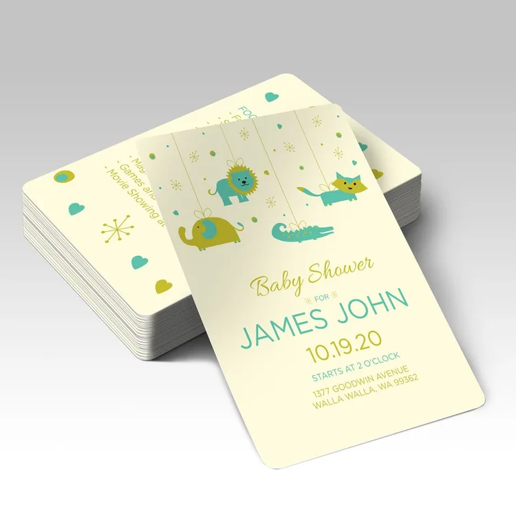 Round Corner Announcement Cards — product view 1